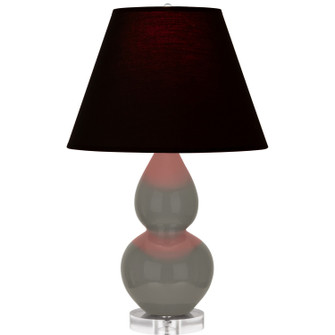 Small Double Gourd One Light Accent Lamp in Ash Glazed Ceramic w/Lucite (165|CR13K)