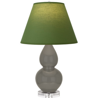 Small Double Gourd One Light Accent Lamp in Ash Glazed Ceramic w/Lucite (165|CR13G)