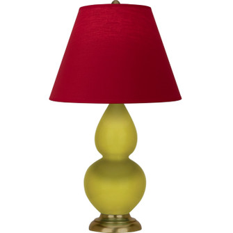 Small Double Gourd One Light Accent Lamp in Citron Glazed Ceramic w/Antique Natural Brass (165|CI10R)