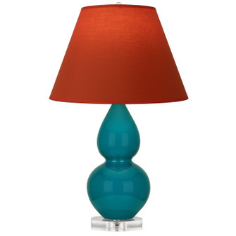 Small Double Gourd One Light Accent Lamp in Peacock Glazed Ceramic w/Lucite (165|A773T)