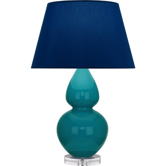 Double Gourd One Light Table Lamp in Peacock Glazed Ceramic w/Lucite (165|A753N)