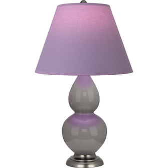 Small Double Gourd One Light Accent Lamp in Smokey Taupe Glazed Ceramic w/Anitque Silver (165|1770L)