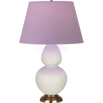 Double Gourd One Light Table Lamp in Bone Glazed Ceramic w/Antique Natural Brass (165|1754L)