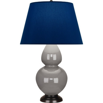 Double Gourd One Light Table Lamp in Smokey Taupe Glazed Ceramic w/Deep Patina Bronze (165|1749N)