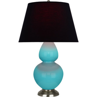 Double Gourd One Light Table Lamp in Egg Blue Glazed Ceramic w/Antique Silver (165|1741K)