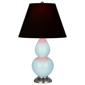 Small Double Gourd One Light Accent Lamp in Baby Blue Glazed Ceramic w/Antique Silver (165|1696K)