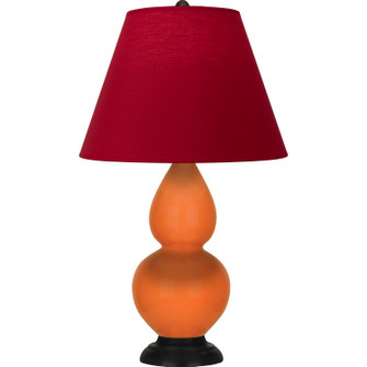 Small Double Gourd One Light Accent Lamp in Pumpkin Glazed Ceramic w/Deep Patina Bronze (165|1655R)