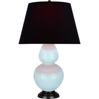 Double Gourd One Light Table Lamp in Baby Blue Glazed Ceramic w/Deep Patina Bronze (165|1646K)