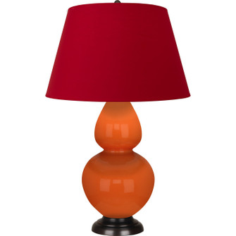 Double Gourd One Light Table Lamp in Pumpkin Glazed Ceramic w/Deep Patina Bronze (165|1645R)