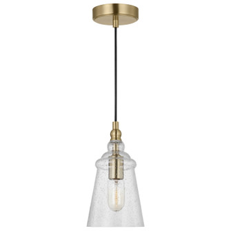 Loras One Light Mini Pendant in Satin Brass (1|P1449SB)