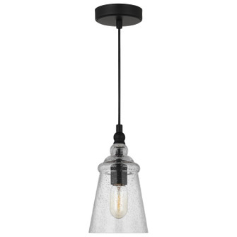 Loras One Light Mini Pendant in Midnight Black (1|P1449MBK)