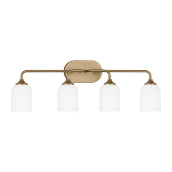 Emile Four Light Vanity in Satin Brass (1|GLV1024SB)