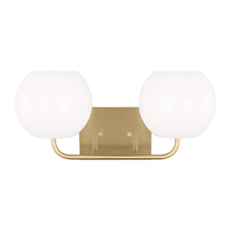 Rory Two Light Vanity in Satin Brass (1|GLV1012SB)