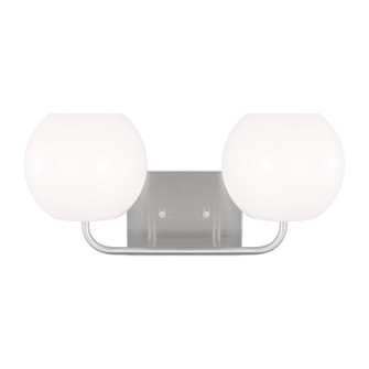 Rory Two Light Vanity in Brushed Steel (1|GLV1012BS)