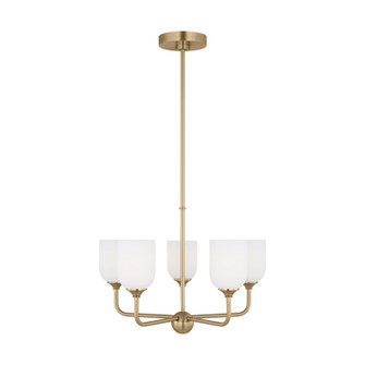 Emile Five Light Chandelier in Satin Brass (1|GLC1085SB)