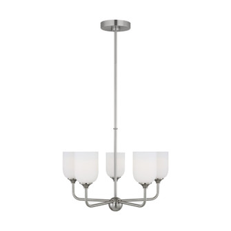 Emile Five Light Chandelier in Brushed Steel (1|GLC1085BS)