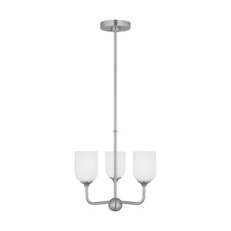 Emile Three Light Chandelier in Brushed Steel (1|GLC1073BS)