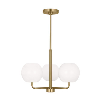 Rory Three Light Chandelier in Satin Brass (1|GLC1043SB)
