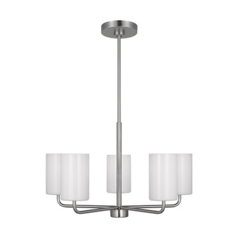 Rhett Five Light Chandelier in Brushed Steel (1|GLC1015BS)