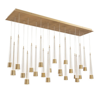 Quill LED Chandelier in Aged Brass (34|PD-59423L-AB)