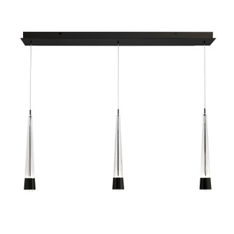 Quill LED Chandelier in Black (34|PD-59403L-BK)