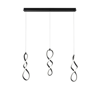 Interlace LED Chandelier in Black (34|PD-47803L-BK)