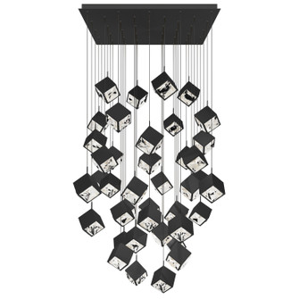 Ice Cube LED Chandelier in Black (34|PD-29341S-BK)