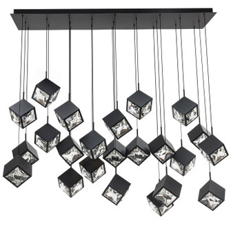 Ice Cube LED Chandelier in Black (34|PD-29323L-BK)