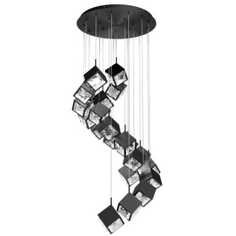 Ice Cube LED Chandelier in Black (34|PD-29321R-BK)