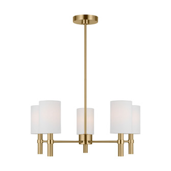 Manor Five Light Chandelier in Satin Brass (454|DJC1135SB)