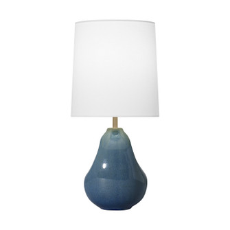 Ulla One Light Table Lamp in Blue Anglia Crackle (454|AET1191BAC1)