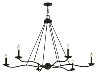 Sawyer Six Light Chandelier in Forged Iron (67|F6306-FOR)
