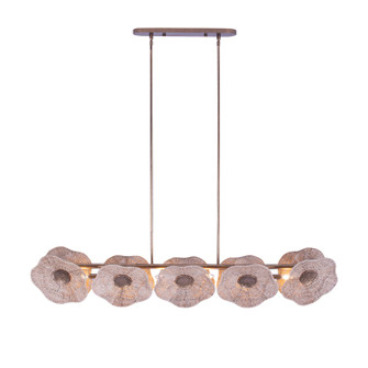 Poppy Five Light Island Pendant in Pearlized Antique Brass (33|522568PAB)