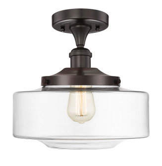 Edison One Light Semi-Flush Mount in Oil Rubbed Bronze (405|616-1F-OB-G692-12)