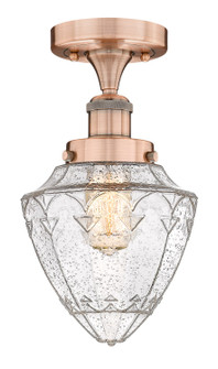 Edison One Light Semi-Flush Mount in Antique Copper (405|616-1F-AC-G664-7)