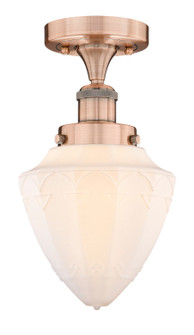 Edison One Light Semi-Flush Mount in Antique Copper (405|616-1F-AC-G661-7)