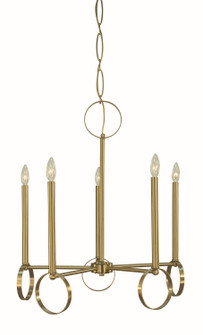 Olivia Five Light Chandelier in Brushed Brass (8|5865 BR)