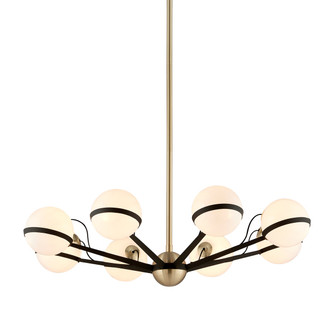 Ace Eight Light Chandelier in Textured Bronze Brushed Brass (67|F5304-TBZ/BBA)