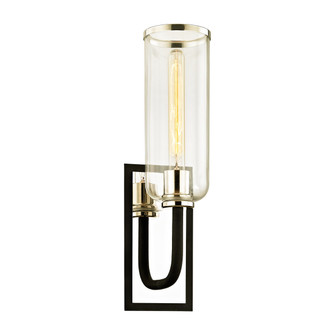 Aeon One Light Wall Sconce in Textured Black & Polish Nickel (67|B6271-TBK/PN)