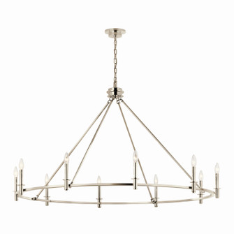 Carrick Ten Light Chandelier in Polished Nickel (12|52707PN)