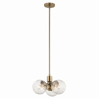 Silvarious Three Light Chandelier/Semi Flush in Champagne Bronze (12|52700CPZ)