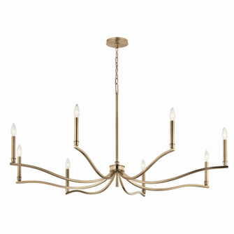 Malene Eight Light Chandelier in Champagne Bronze (12|52697CPZ)