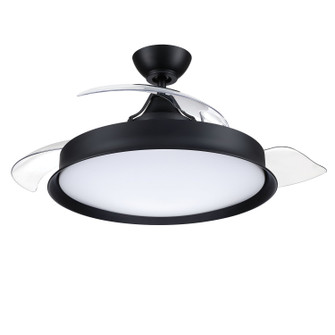 Union 42 Hidden Blades 42'' Ceiling Fan in Flat Black (46|UN42FB3)