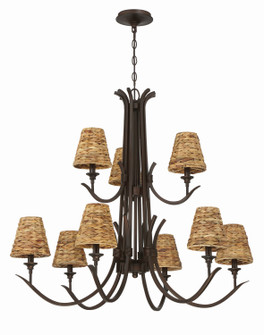 Kokomo Nine Light Chandelier in Aged Bronze Brushed (46|58329-ABZ)