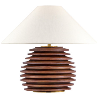 Crenelle LED Table Lamp in Burnished Oak (268|KW 3715BNO-L)