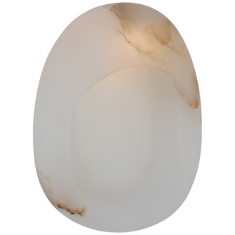 Esculpa LED Wall Sconce in Alabaster and Antique-Burnished Brass (268|KW 2910ALB/AB)
