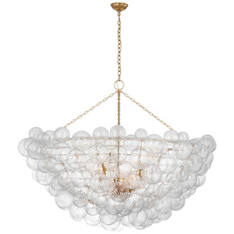 Talia LED Chandelier in Gild and Clear Swirled Glass (268|JN 5124G/CG)