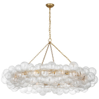 Talia LED Chandelier in Gild and Clear Swirled Glass (268|JN 5109G/CG)