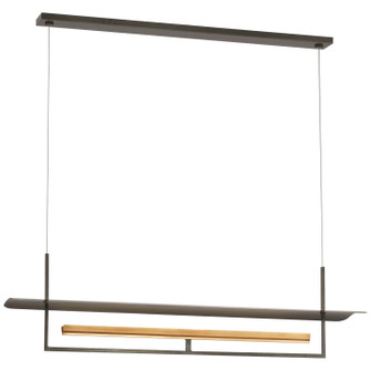Tristan LED Linear Chandelier in Bronze and Hand-Rubbed Antique Brass (268|IKF 5140BZ/HAB)