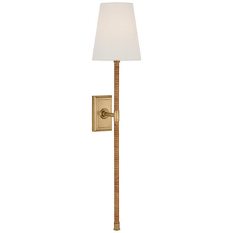 Basden LED Wall Sconce in Antique-Burnished Brass and Natural Rattan (268|CHD 2085AB/NRT-L)